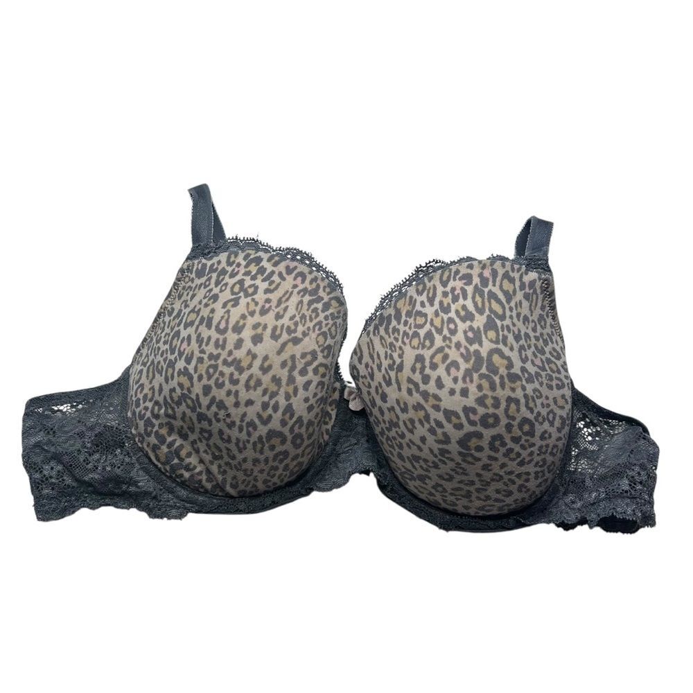 Victoria’s Secret Grey Leopard Print Lined Demi Bra 38C